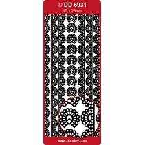 Ziersticker, Spitze Borde gold