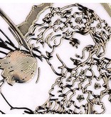 Sticker Ziersticker, "Flower Angel", transp. / Ouro