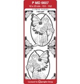 Sticker Ziersticker, "Flower Angel", transp. / Ouro