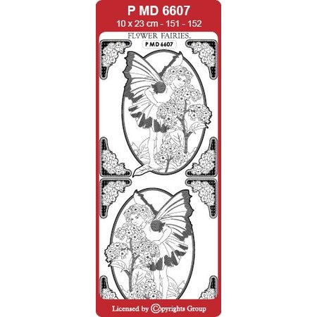 Sticker Ziersticker, "Fiore Angelo", trasp. / Oro