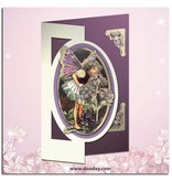 Sticker Ziersticker, "Flower Angel", transp. / Goud