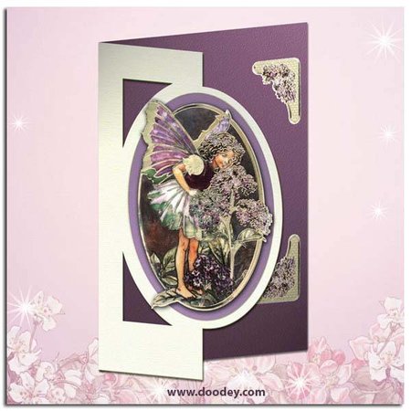 Sticker Ziersticker, "Flower Angel", transp. / Ouro