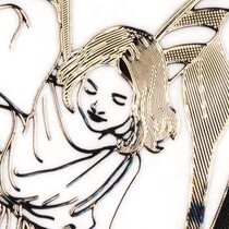 Ziersticker, "Flower Angel", transp. / Guld