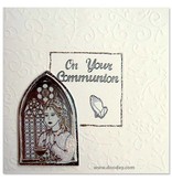 Sticker Ziersticker, "Communion / Confirmation, fille," Transp. / Argent