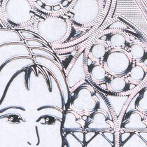Ziersticker, "Comunión / Confirmación, chica," Transp. / Plata