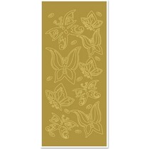 Ziersticker, "vlinders", goud / goud