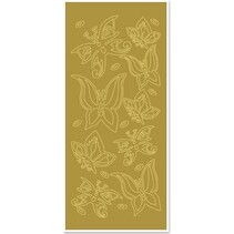 Ziersticker, "Borboletas", o ouro / ouro