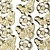 Sticker Ziersticker, "papillons", transp. / Or,