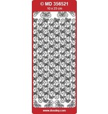 Sticker Ziersticker, "sommerfugler", transp. / Silver,