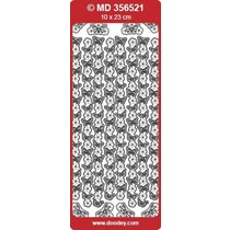 Ziersticker, "vlinders", transp. / Zilver,