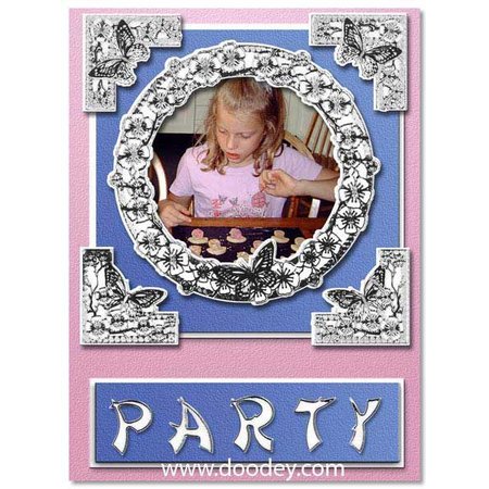 Sticker Ziersticker, "papillons", transp. / Argent