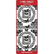 Detalladas, en relieve, adhesivos decorativos, "mariposas", transp. / Plata