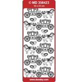 Sticker Dekorative klistremerker for bryllup, farge gjennomsiktig / gull