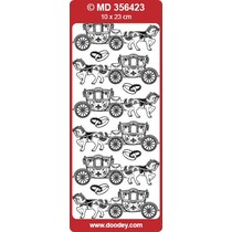 Decoratieve stickers voor bruiloft, kleur transparant / goud