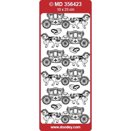 Sticker Decoratieve stickers voor bruiloft, kleur transparant / goud