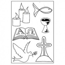 Transparante stempels: Christian Symbols