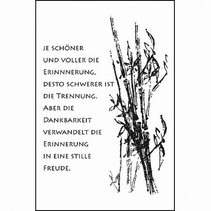 timbro trasparente: condoglianze, Sofferenza