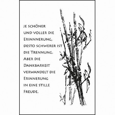 Stempel / Stamp: Transparent Transparant stempel: Condoleance, Treuren