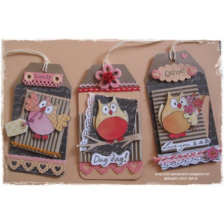 DESIGNER BLÖCKE  / DESIGNER PAPER Eline summer's owls 2