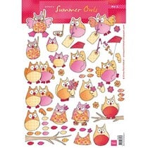 Eline summer's owls 2, 1 sheet A4