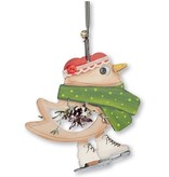 Objekten zum Dekorieren / objects for decorating 2 ornamenti degli uccelli di inverno, il legno