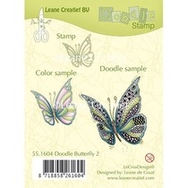 selo transparente: borboleta Zentangle