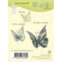 sello transparente: Mariposa de Zentangle