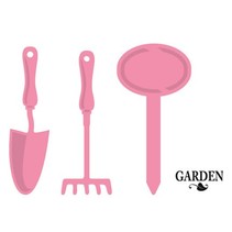 Punching and embossing template: garden tool