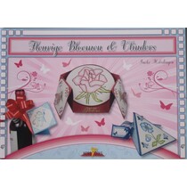 Bastelbuch Tema: Sommerfugler og blomster med Stickvorlage