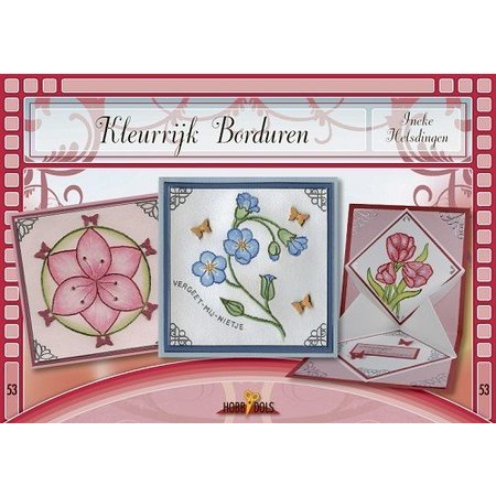 Bücher und CD / Magazines Bastelbuch tema: blomster med Stickvorlage