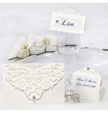 KARTEN und Zubehör / Cards cartões do lugar, tamanho 10,7x5,4 cm, creme, 10 peças