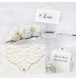 KARTEN und Zubehör / Cards tarjetas del lugar, tamaño de 10,7x5,4 cm, crema, 10 piezas