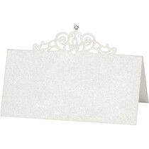 Placez les cartes, taille 10,7x5,4 cm, crème, 10 pièces