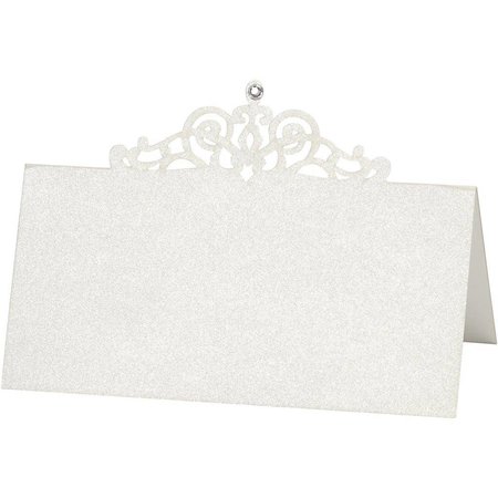 KARTEN und Zubehör / Cards Bordkort, størrelse 10,7x5,4 cm, fløde, 10 stykker