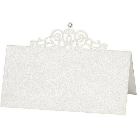 KARTEN und Zubehör / Cards Platzkarten, Größe 10,7x5,4 cm, creme, 10 Stück