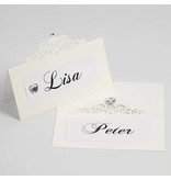 KARTEN und Zubehör / Cards tarjetas del lugar, tamaño de 10,7x5,4 cm, crema, 10 piezas