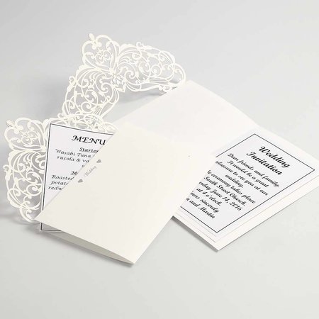 KARTEN und Zubehör / Cards Mappa & buste, formato carta di 12x17,7 cm, panna, 5 pezzi, 230 g