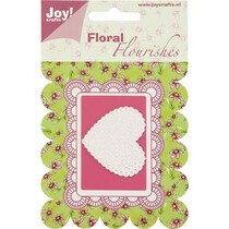 Cutting and embossing stencil heart.