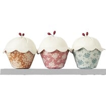 Tilda materiale set cupcakes set di 3, 14 centimetri