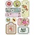 Embellishments / Verzierungen Chipboard stickers, flowers No.3