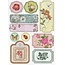 Embellishments / Verzierungen Chipboard Sticker, Blumen Nr.3