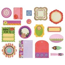 Basic Grey Indie Bloom Die formes découpées, 17 pièces.