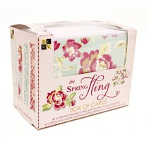 Æske med kort Spring slynge, DCWV kasse af kort Spring Fling 10,8 x14cm, 40 kort og kuverter