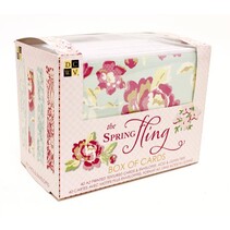 Boîte de cartes Spring Fling, boîte DCWV de cartes Spring Fling 10,8 x14cm, 40 cartes et enveloppes