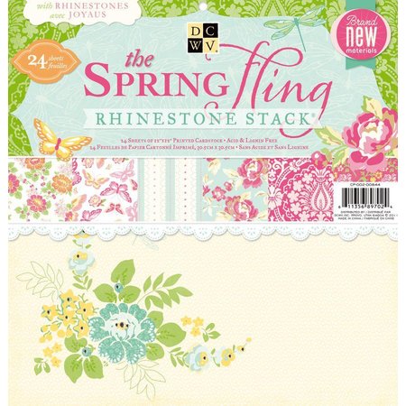 DCWV und Sugar Plum DCWV strass pilha de papel. Spring Fling, 30,5 X30, 5 cm, 24 folhas