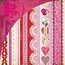 Designer Papier Scrapbooking: 30,5 x 30,5 cm Papier Kissing Booth, Xoxo, Kis-3566, 30,5 x 30,5 centimetri