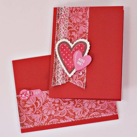 Designer Papier Scrapbooking: 30,5 x 30,5 cm Papier Kissing Booth, Xoxo, Kis-3566, 30,5 x 30,5cm