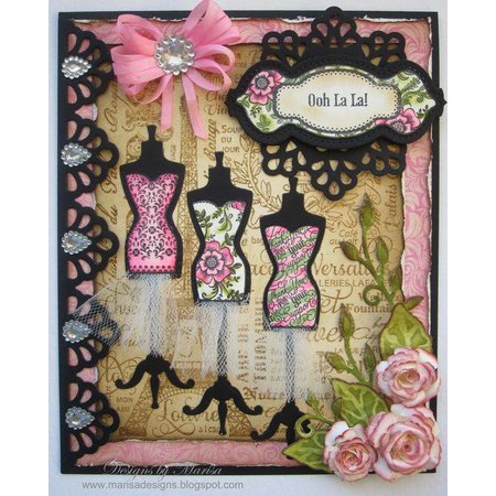 Spellbinders und Rayher Punching and embossing template: Shapeabilities Collection - Samantha Walker