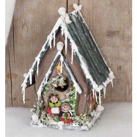 Objekten zum Dekorieren / objects for decorating Birdhouses for decorating, wood, 12.7 x 11.8 x 20cm
