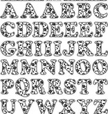 Sticker Scrapbook stickers alphabet, transparent or